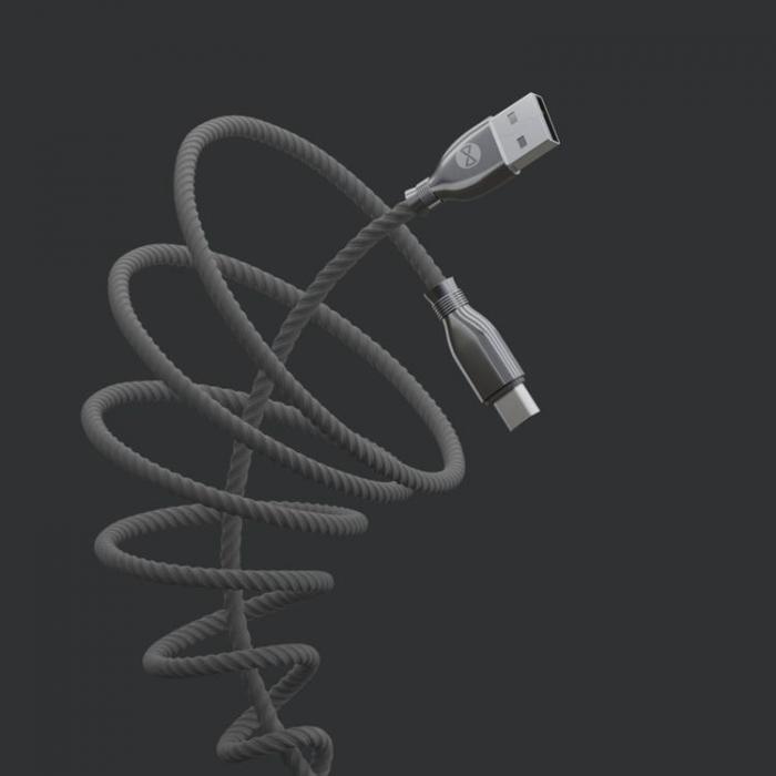 Forever - Forever Tornado Kabel USB till Micro-USB 1m 3A - Svart