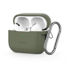 Tech-Protect - Tech-Protect Apple Airpods Pro 1/2 Skal Silikon Hook - Olivgrön