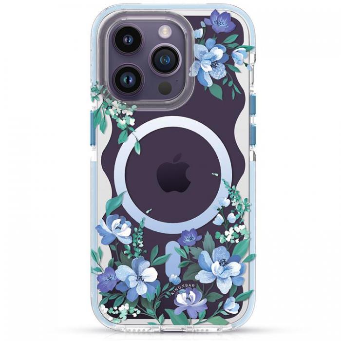 Kingxbar - Kingxbar iPhone 14 Plus Skal Magsafe Flora - Orchid