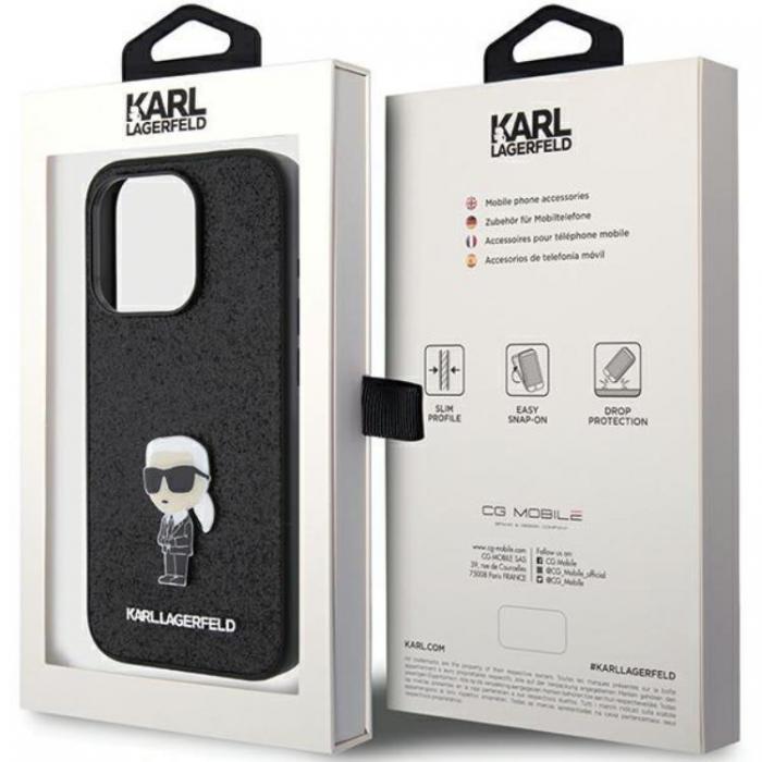 KARL LAGERFELD - KARL LAGERFELD iPhone 15 Pro Max Mobilskal Fixed Glitter Ikonik