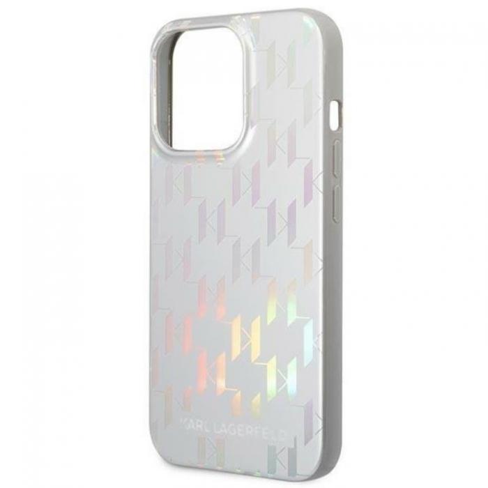 KARL LAGERFELD - Karl Lagerfeld iPhone 14 Pro Max Skal Monogram Iridescent - Silver