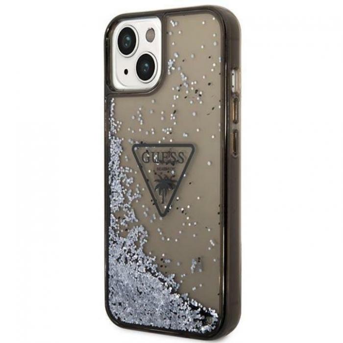 Guess - GUESS iPhone 14 Skal Liquid Glitter Palm - Svart