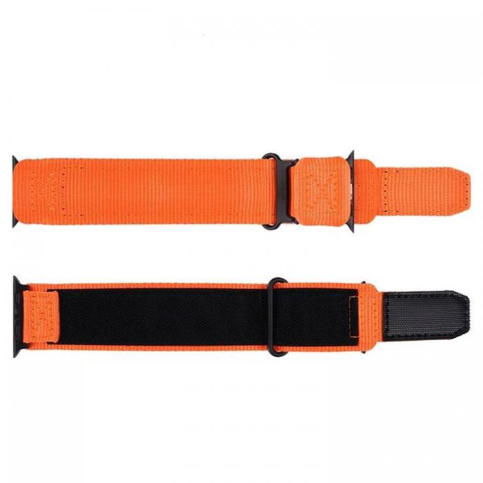 Forcell - Forcell Apple Watch (42/44/45/49mm) Armband Nylon - Orange