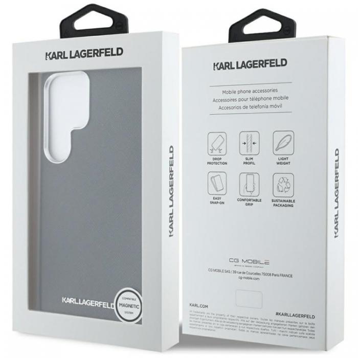 KARL LAGERFELD - Karl Lagerfeld Galaxy S25 Ultra Mobilskal MagSafe Saffiano Full Wrapped - Svart