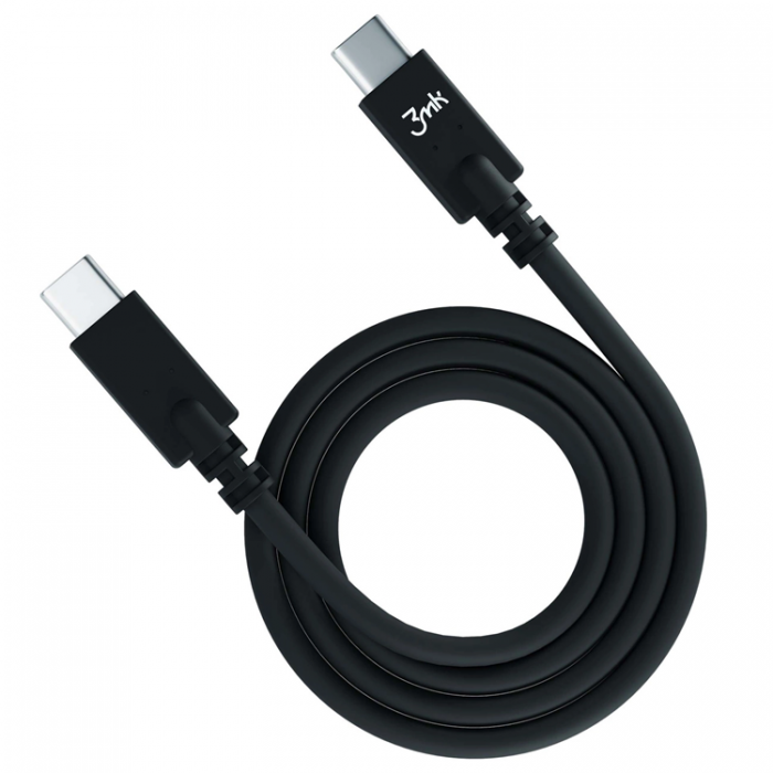 3MK - 3mK Hyper USB-C till USB-C kabel 100W 4K 60Hz 1m - Svart