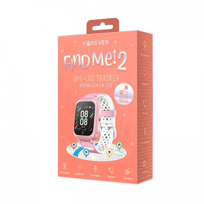 Forever - Forever Smartwatch GPS Kids Find Me 2 KW-210 - Rosa