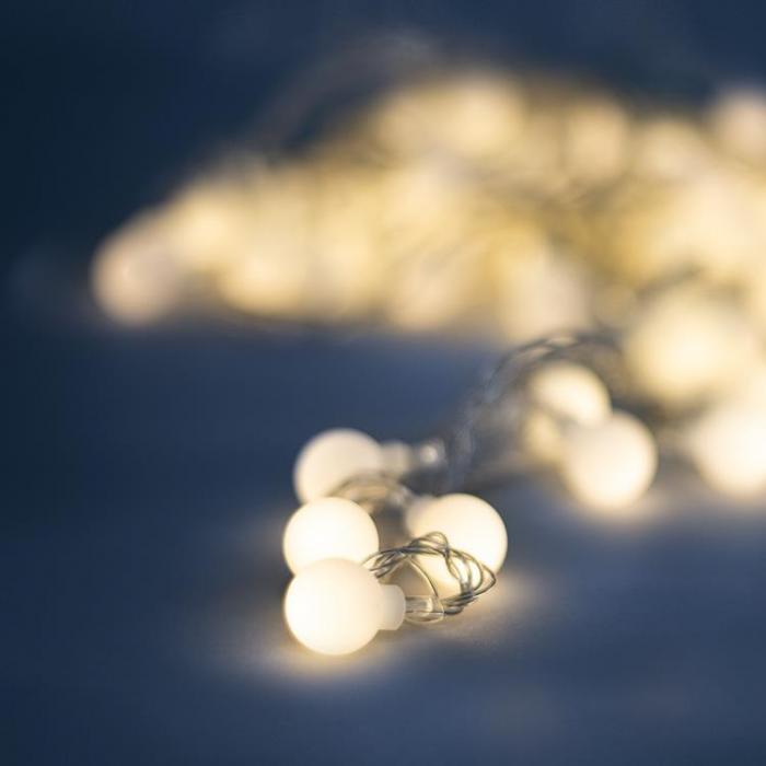 Forever Light - Forever String Light LED Frosted Balls FB101 10m 100balls - Varm Vit