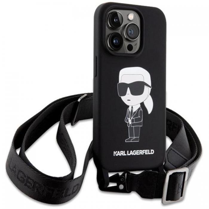 KARL LAGERFELD - Karl Lagerfeld iPhone 15 Pro Max Mobilskal Crossbody Silikon