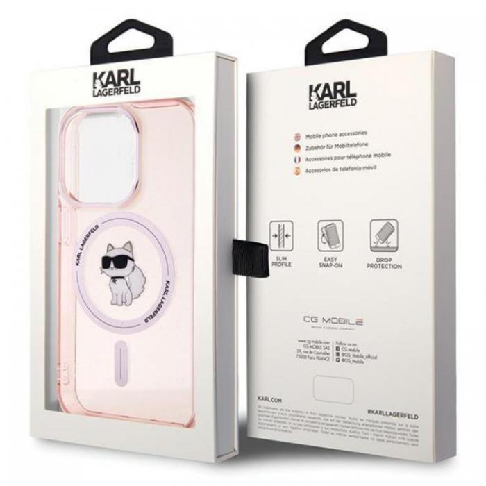 KARL LAGERFELD - Karl Lagerfeld iPhone 15 Pro Mobilskal Magsafe IML - Rosa