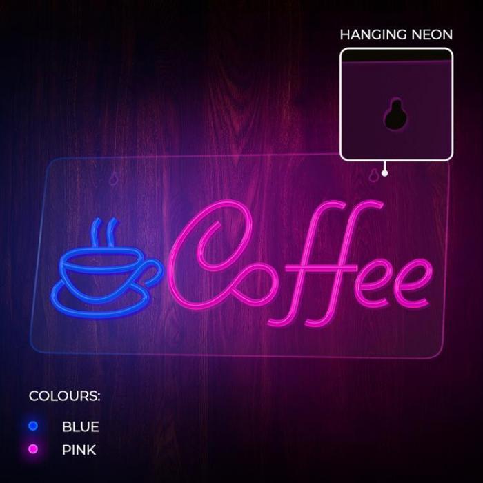 Neolia - Neolia LED Neon PLEXI COFFEE NNE11 - Rosa/Bl