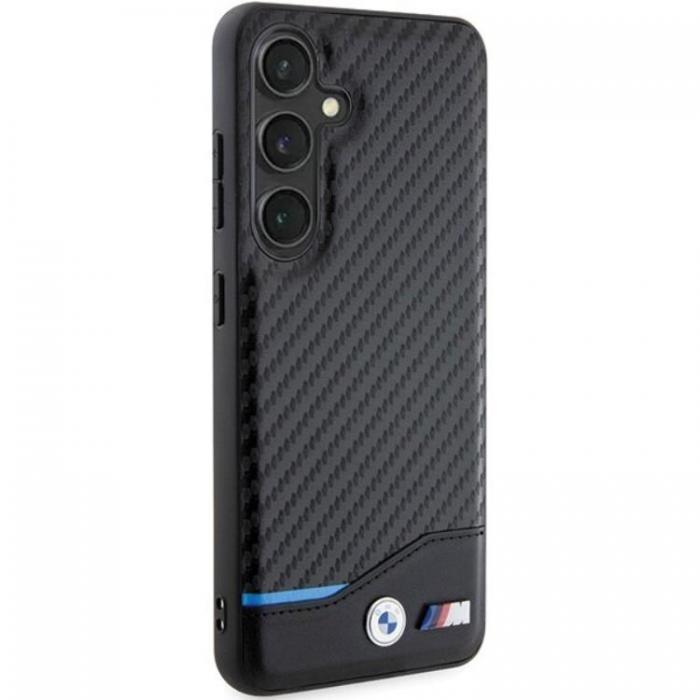 BMW - BMW Galaxy S24 Plus Mobilskal Lder Carbon - Svart