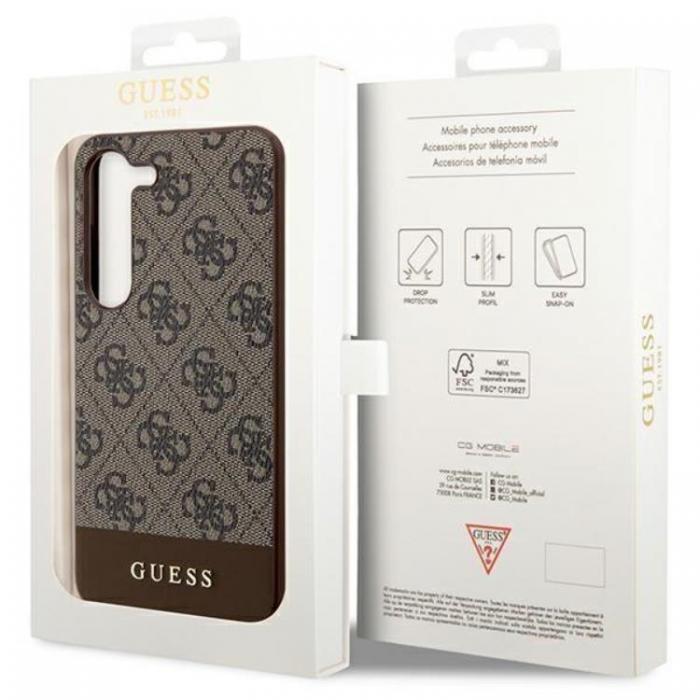 Guess - Guess Galaxy S24 Plus Mobilskal Stripe Collection - Brun