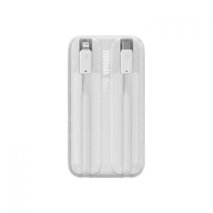 BASEUS - Baseus Powerbank med display 20000mAh 22.5W Comet Series - Vit