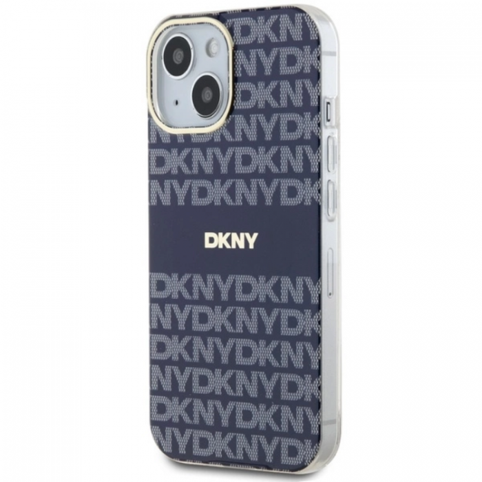 DKNY - DKNY iPhone 15/14/13 Mobilskal Magsafe IML Mono & Stripe - Bl