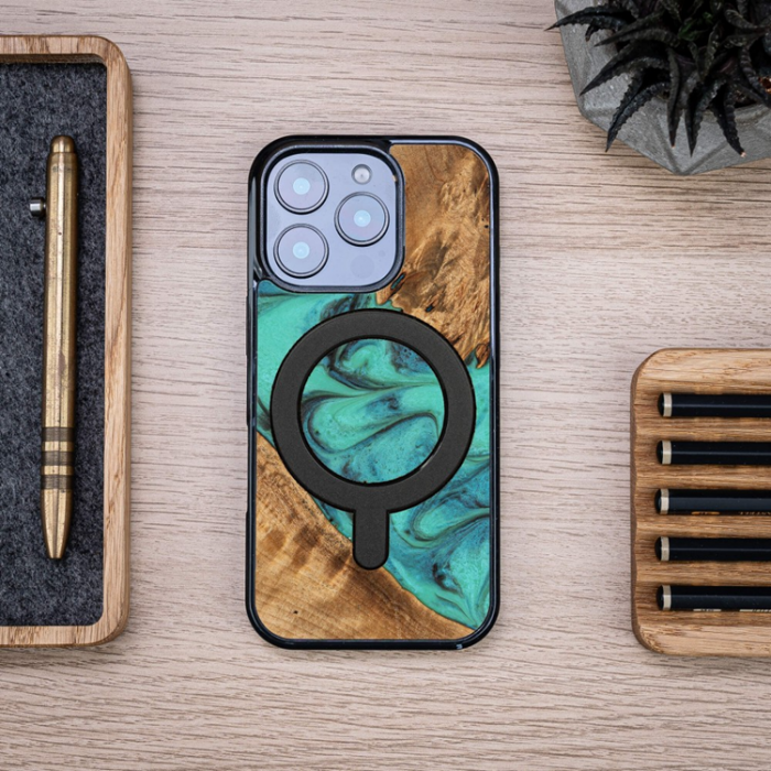 Bewood - Bewood iPhone 16 Pro Mobilskal MagSafe Unique Turquoise