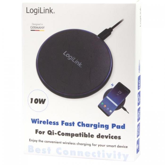 LogiLink - LogiLink Trdls Laddare Qi 10W Fast charge