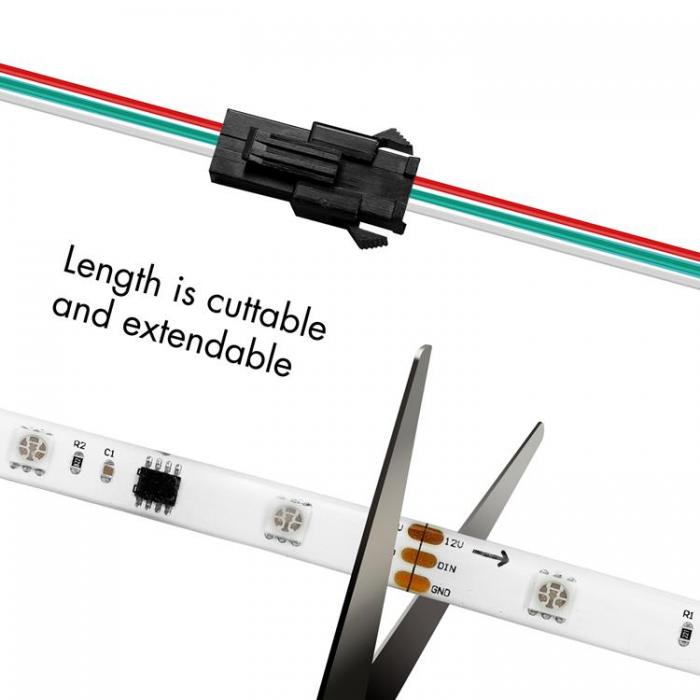 LogiLink - LogiLink Smart Digital RGB-LED-strip adressbar 400 lm 5m LED WiFi Tuya