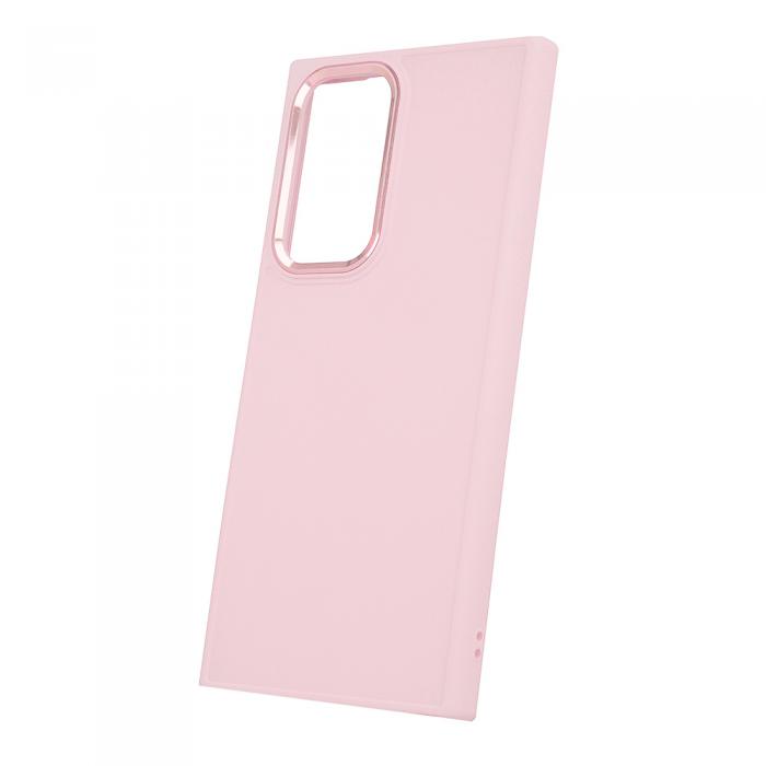 OEM - Skal med Satinverlgg fr Samsung Galaxy S22 Ultra rosa