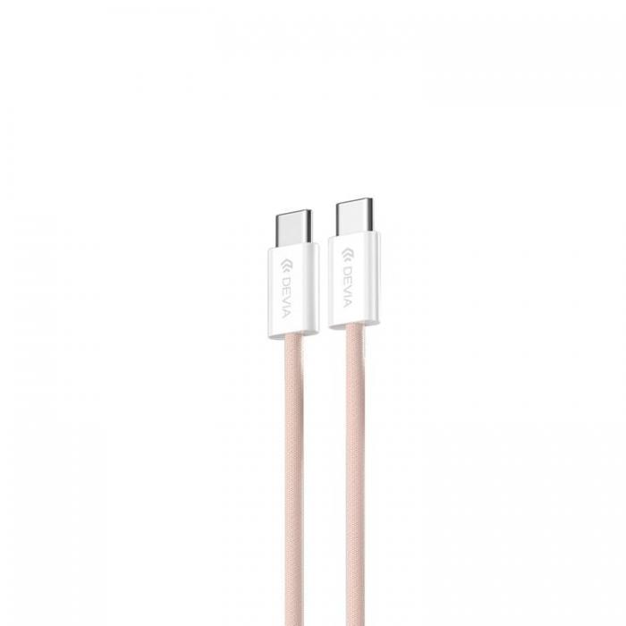 Devia - Devia USB-C Till USB-C 60W Kabel 3A 1m Smart EC325 PD Rosa