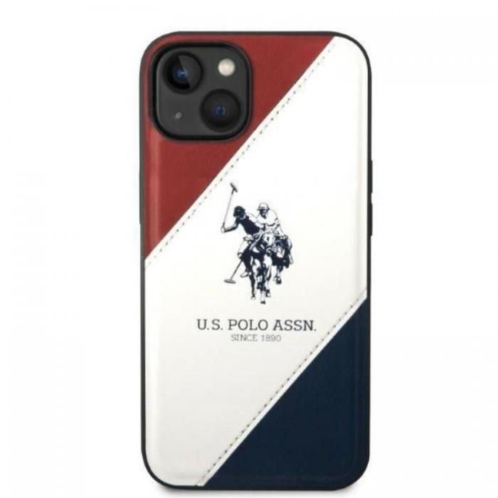 US Polo - US Polo iPhone 14 Plus Skal Tricolor Embossed - Vit