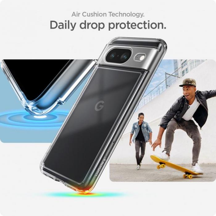 Spigen - Spigen Google Pixel 8 Mobilskal Ultra Hybird - Crystal Clear