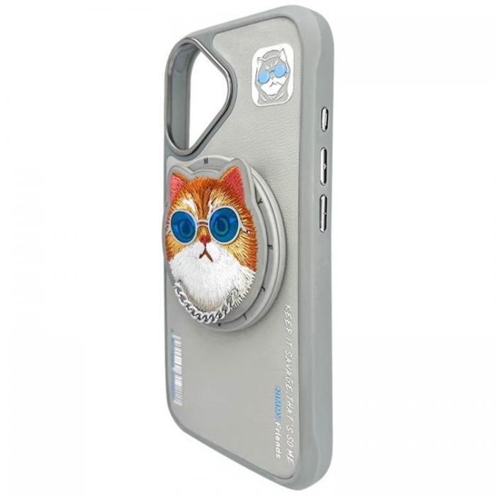 NIMMY - Nimmy iPhone 16 Mobilskal MagSafe Glasses Cool Cat - Gr