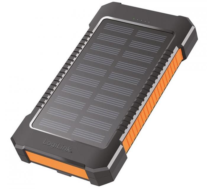 LogiLink - LogiLink Solcells-Powerbank 6000mAh 2xUSB-A 10W