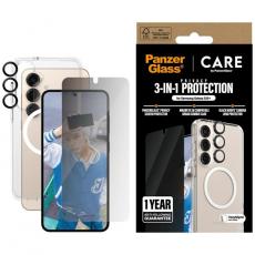 PanzerGlass - [3in1] CARE Galaxy S25 Plus MagSafe Skal, Privacy Härdat Glas, Kameralinsskydd