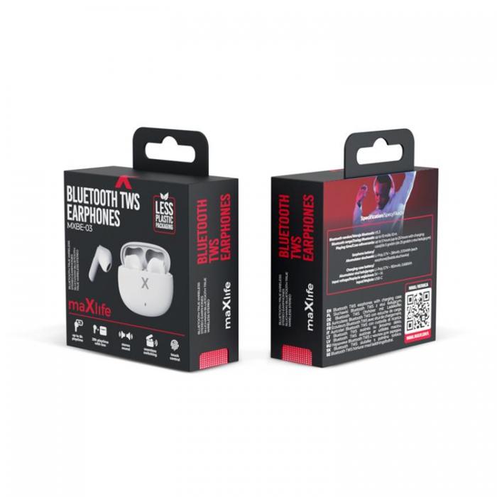 Maxlife - Maxlife In-Ear Hrlurar Bluetooth TWS MXBE-03 - Vit