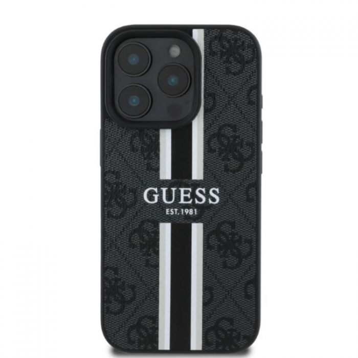 Guess - Guess iPhone 16 Pro Max Mobilskal Magsafe 4G Printed Stripes