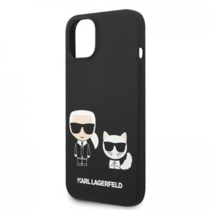 KARL LAGERFELD - Karl Lagerfeld iPhone 14 Skal Magsafe Silicone Karl & Choupette - Svart