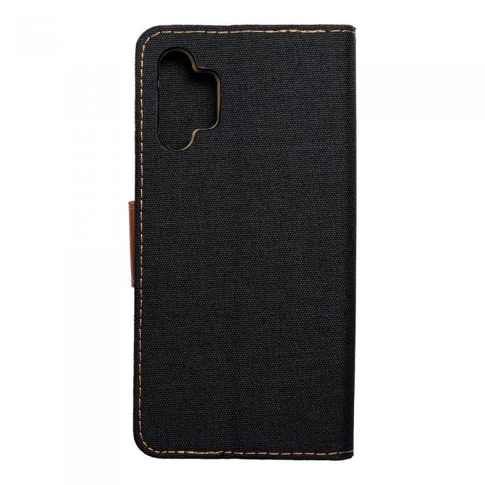 OEM - Galaxy A13 4G Plnboksfodral Canvas Nylon - Svart