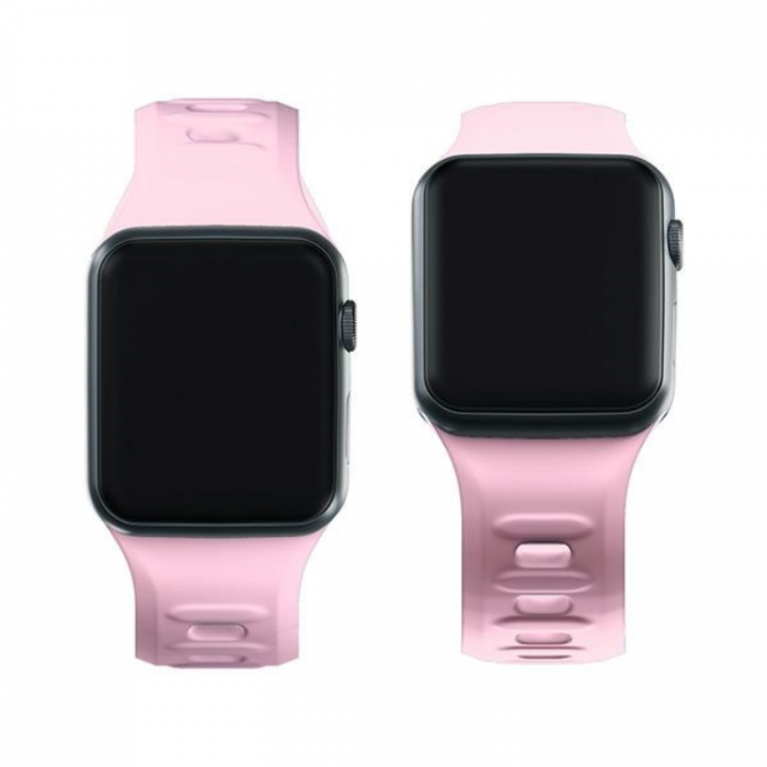 3MK - 3mk Apple Watch (38/40/41mm) Armband Silikon - Powder Pink