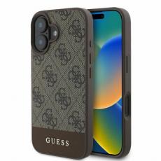 Guess - Guess iPhone 16 Mobilskal 4G Bottom Stripe - Brun