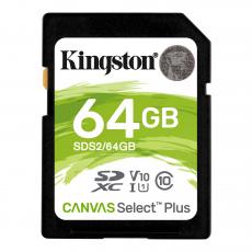 Kingston - Kingston 64GB MicroSDXC Canvas Select Plus Minneskort