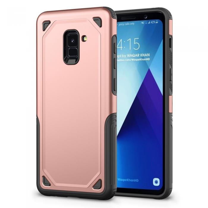 UTGATT4 - Rugged Armor Skal till Samsung Galaxy A8 (2018) - Rose Gold