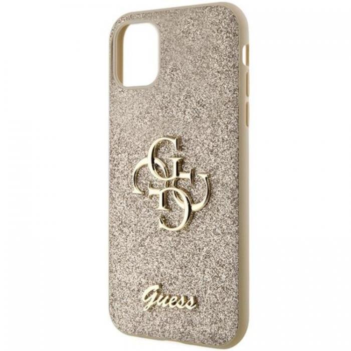 Guess - Guess iPhone 11/XR Mobilskal Glitter Script Big 4G - Svart