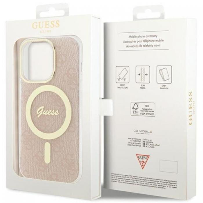 Guess - Guess iPhone 15 Pro Mobilskal Magsafe IML - Rosa