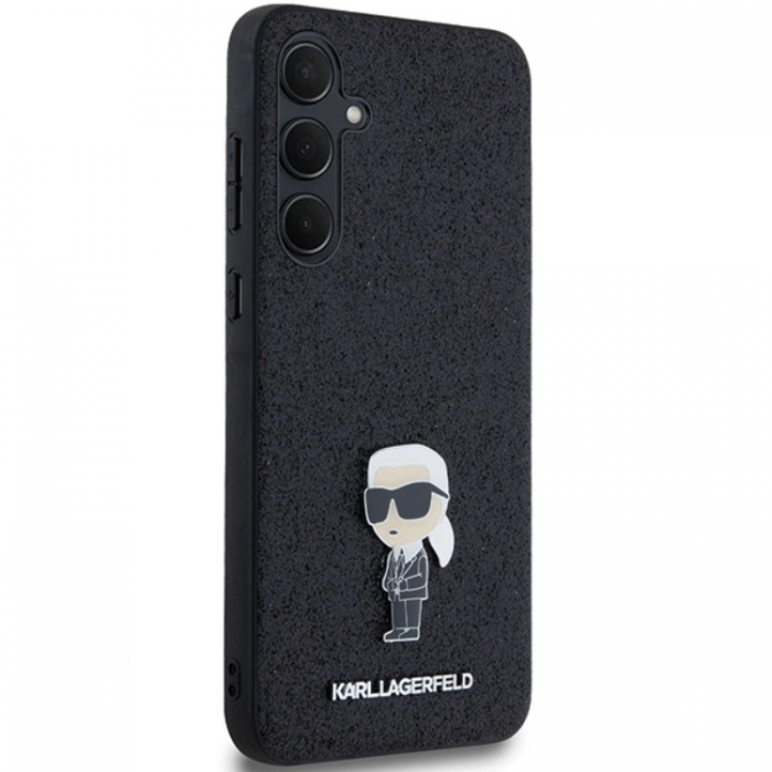 KARL LAGERFELD - Karl Lagerfeld Galaxy A55 Mobilskal Fixed Glitter Ikonik Logo Metal