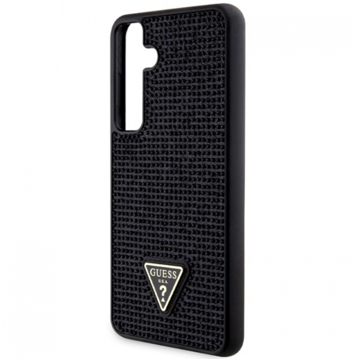 Guess - Guess Galaxy S24 Mobilskal Rhinestone Triangle - Svart