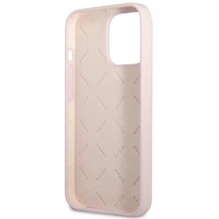 Guess - Guess iPhone 13 Pro Max Skal Silicone Triangle - Lila