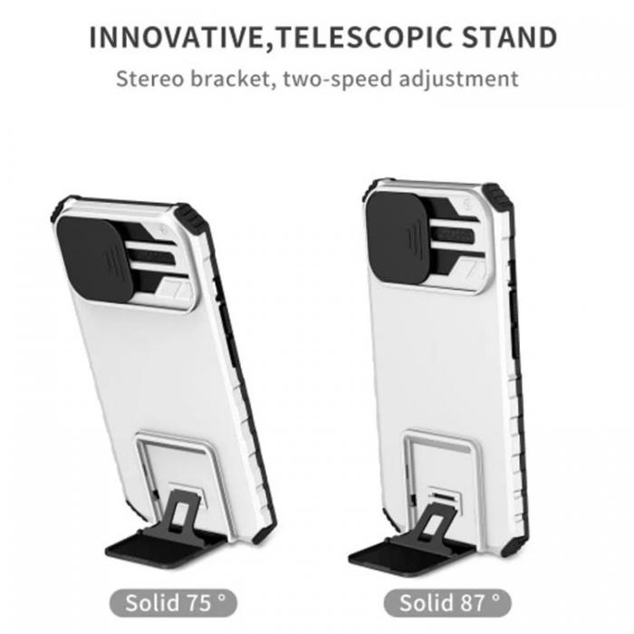 Taltech - iPhone 15 Mobilskal Kickstand - Vit