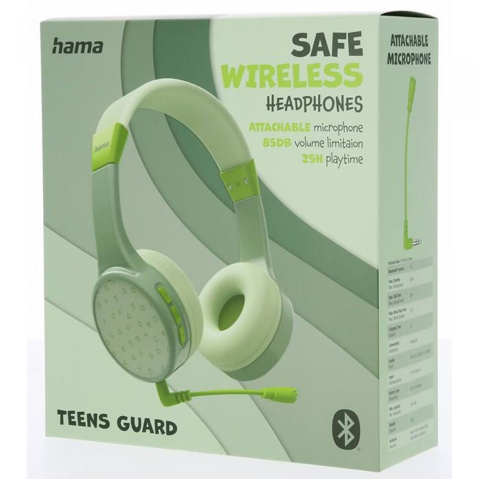 Hama - HAMA Hrlur Teens Guard On-Ear Trdls 85dB - Grn