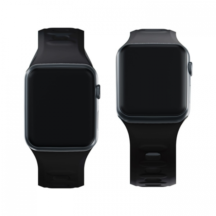 3MK - 3mk Apple Watch (42/44/45/49mm) Armband Silikon - Svart