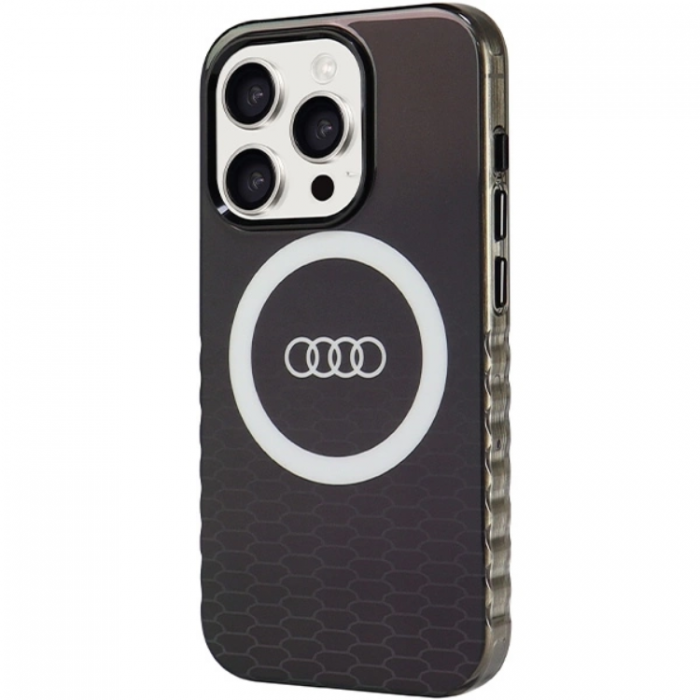 Audi - Audi iPhone 15 Pro Mobilskal Magsafe IML Big Logo - Svart