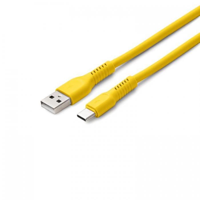 Colorum - Colorum USB-A till USB-C Kabel 1.8m 3A - Gul