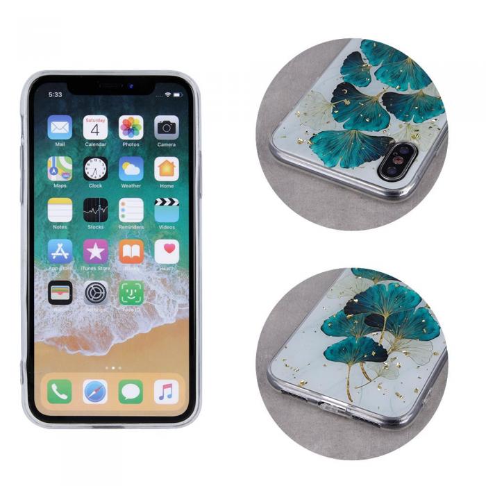 OEM - Guldglimmande Glam Skal iPhone 14 Pro Blad Design