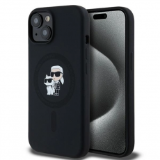 KARL LAGERFELD - Karl Lagerfeld iPhone 15/14/13 Mobilskal Magsafe Silikon - Svart