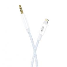 XO - XO Aux till Lightning Kabel 3.5mm 1m - Vit/Blå