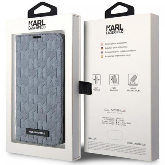 KARL LAGERFELD - Karl Lagerfeld iPhone 14 Pro Plnboksfodral Saffiano Monogram